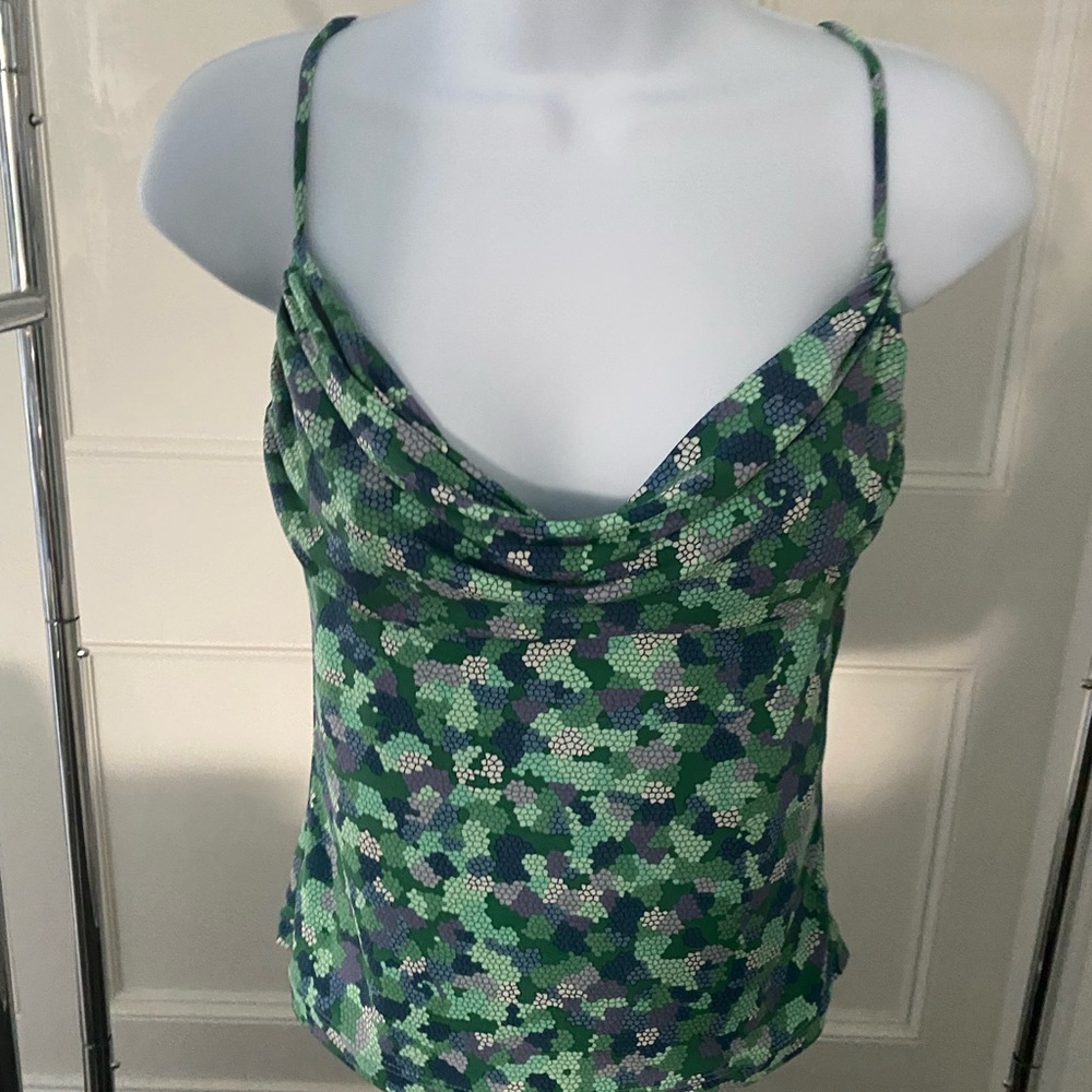 BCBGMaxAzria Green Cowl Neck Camisole